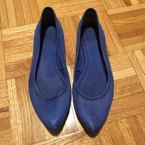 FRYE Indigo Leather Pointy Toe Ballet Flats